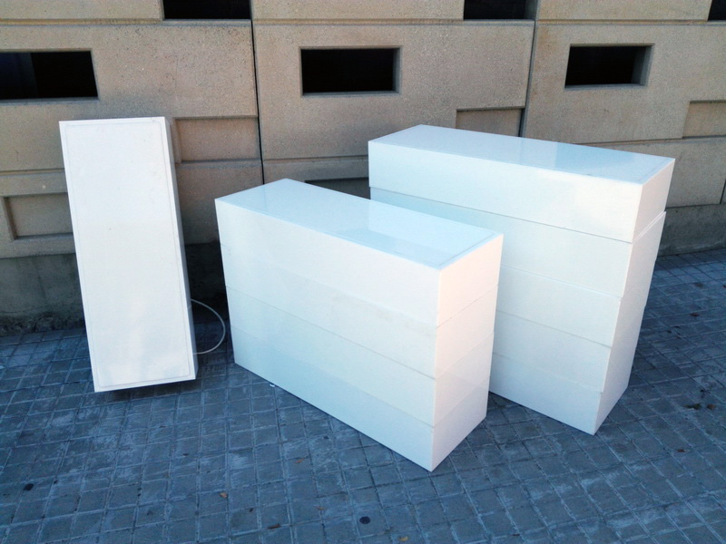 caja luz oficina metacrilato t5 39w 20x110x40 6u completos+3u. incompletos